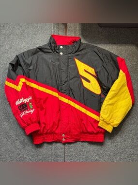 Vintage Chase Authentics Mens Multicolor Terry Labonte Nascar Racing Jacket Sz M
